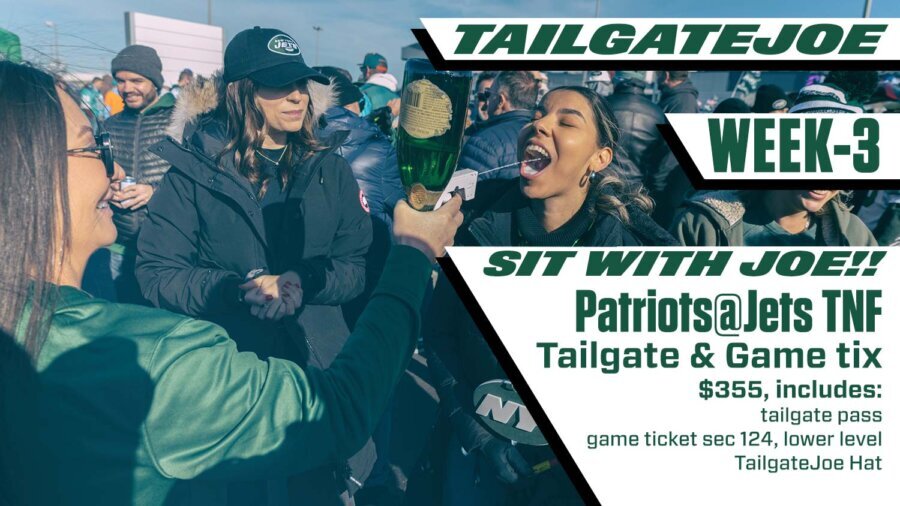 New York jets tailgate party patriots at jets 2024 tailgatejoe