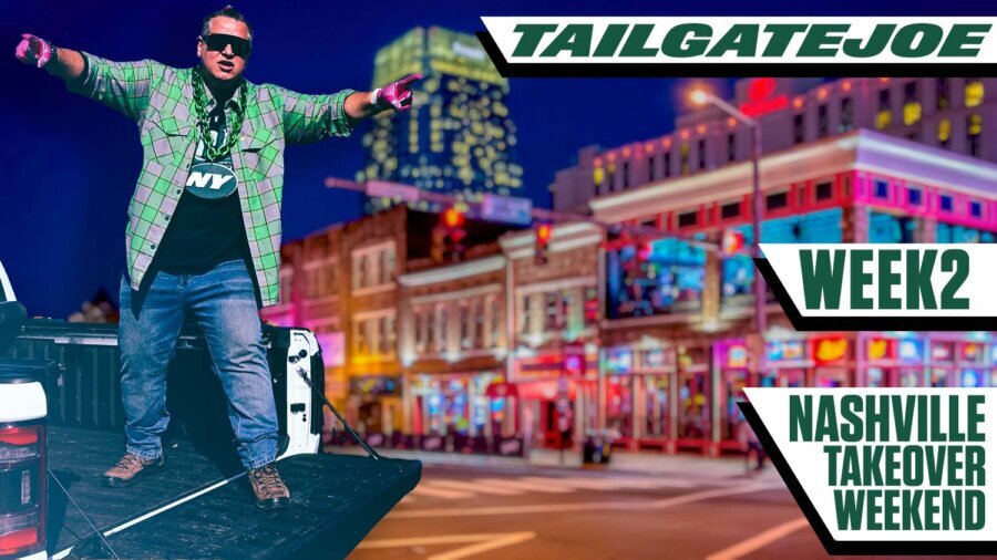 New York jets tailgate roadtrip Nashville Tennessee tailgatejoe