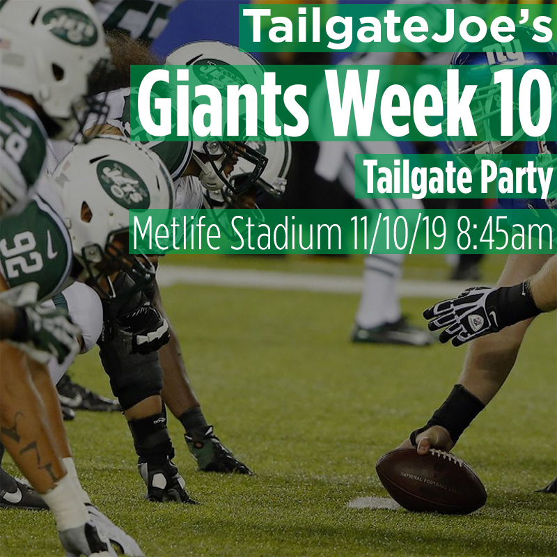 NY Jets vs NY Giants 2019 Week 10 tailgate party, TailgateJoe