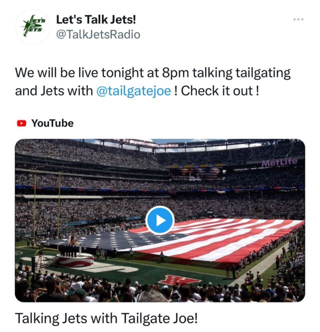 NY Jets Tailgate Party, Eagles at Jets 2023